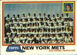 1981 Topps Baseball Cards      681     Mets Team CL#{Joe Torre MG